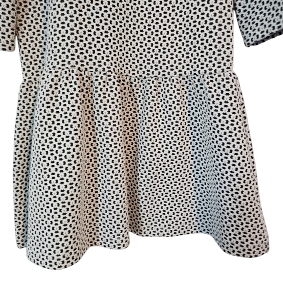 Janie & Jack Geo Floral Jacquard Bow Collar Dress Girls Size 8 Black/ White - Picture 8 of 13